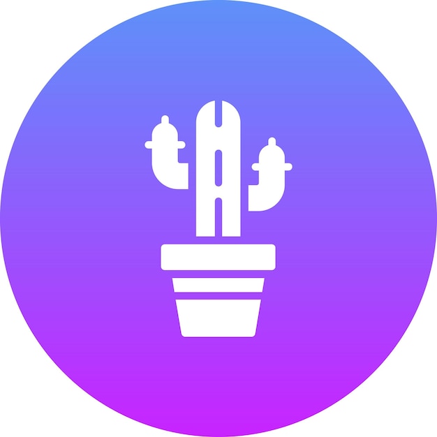 Ilustración del icono vectorial de cactus del conjunto de iconos del Oeste Salvaje