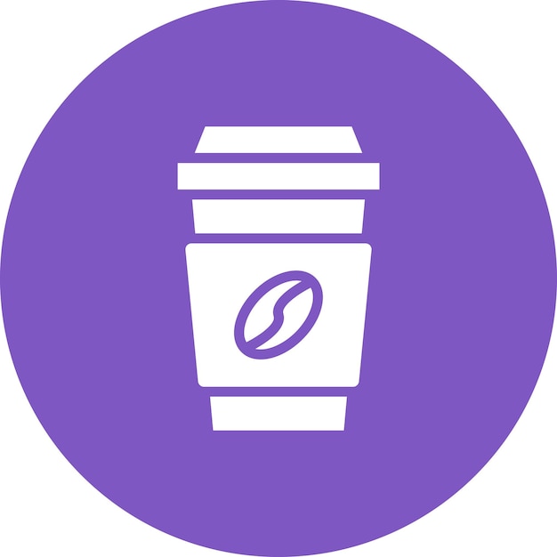 Ilustración del icono vectorial del café del conjunto de iconos del centro comercial