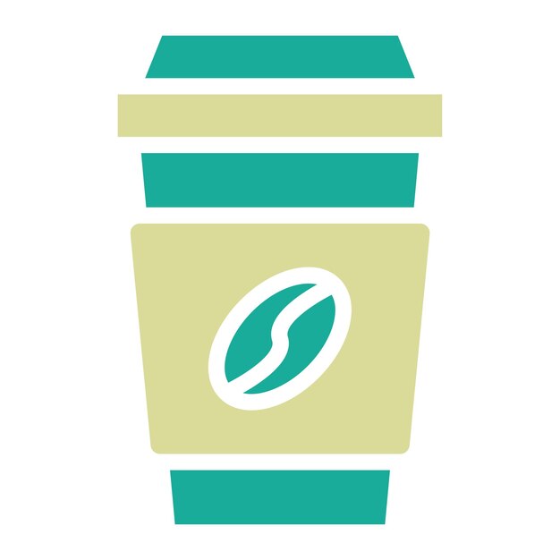 Ilustración del icono vectorial del café del conjunto de iconos del centro comercial