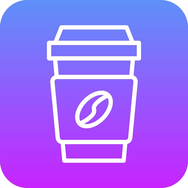 Ilustración del icono vectorial del café del conjunto de iconos del centro comercial