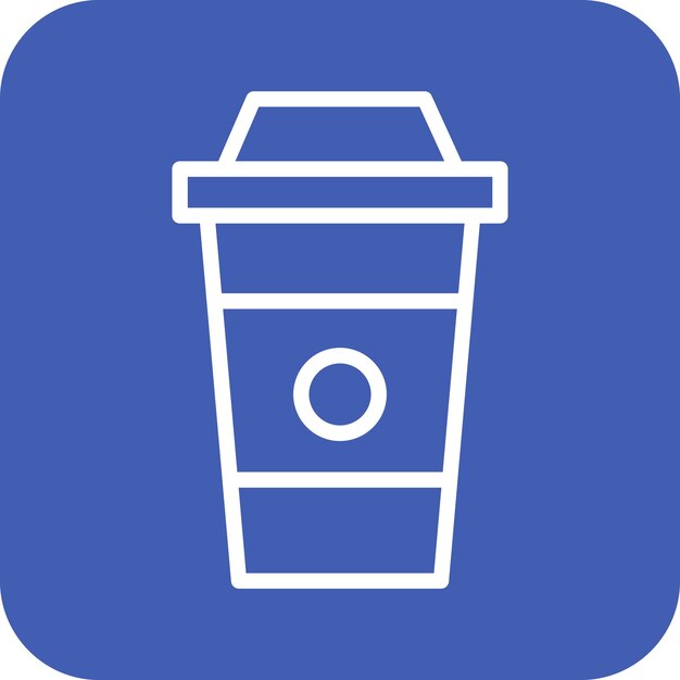 Ilustración del icono vectorial del café del conjunto de iconos de inicio de negocio