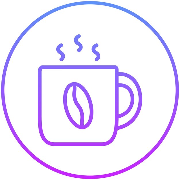 Ilustración del ícono vectorial del café del conjunto de íconos de Street Food