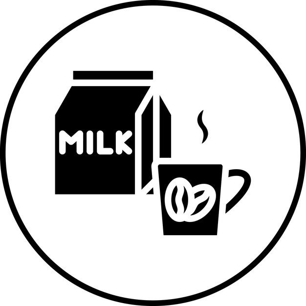 Ilustración del icono vectorial del café del icono de la cafetería