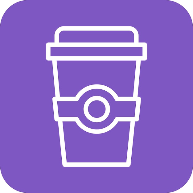 Ilustración del icono vectorial de café para llevar del conjunto de iconos de entrega de alimentos