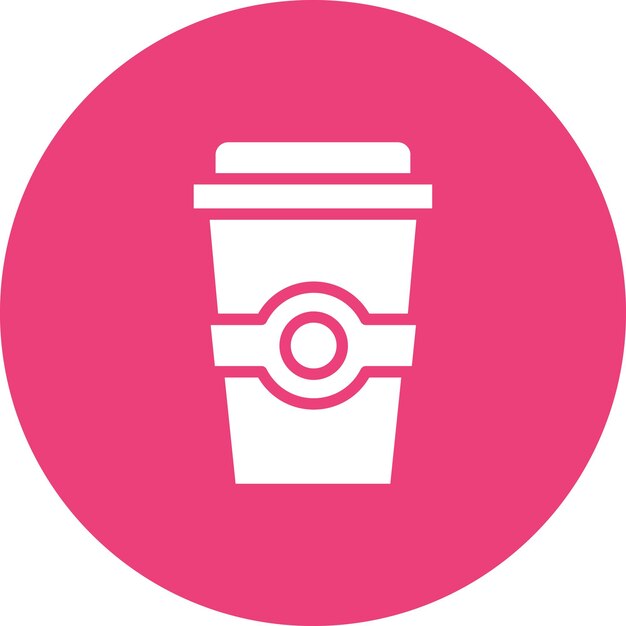 Ilustración del icono vectorial de café para llevar del conjunto de iconos de entrega de alimentos