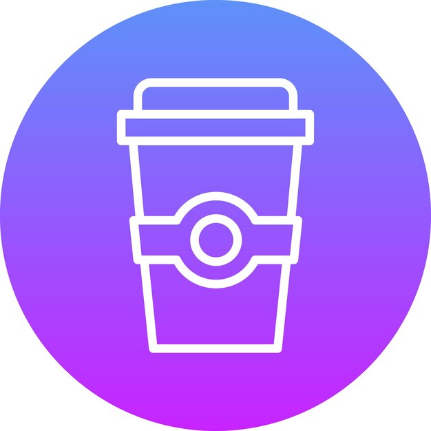 Ilustración del icono vectorial de café para llevar del conjunto de iconos de entrega de alimentos