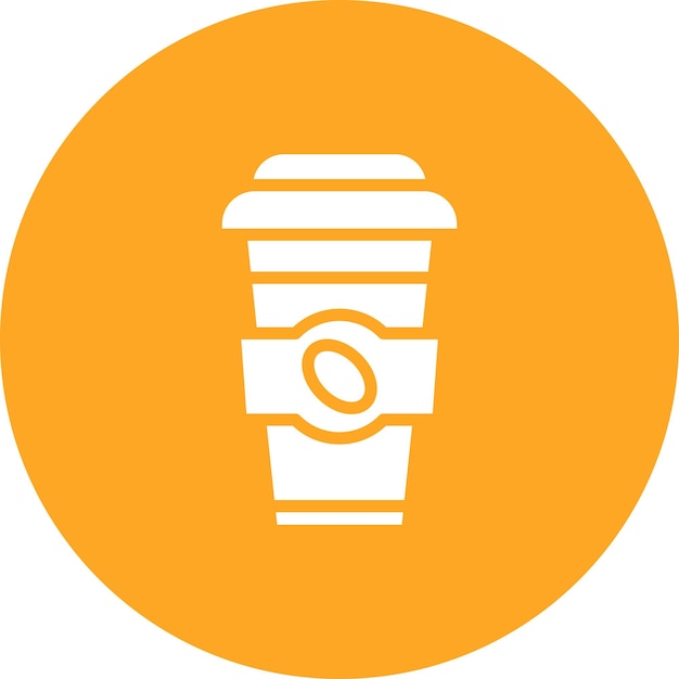 Ilustración del icono vectorial de café para llevar del conjunto de iconos de mañana y desayuno