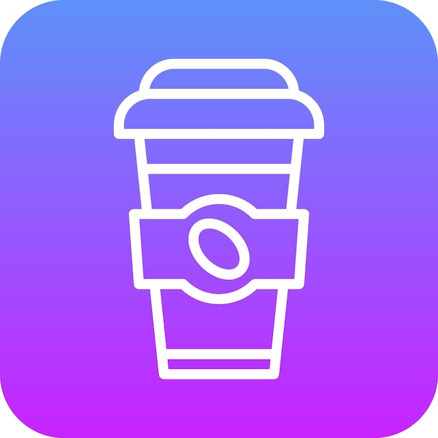 Ilustración del icono vectorial de café para llevar del conjunto de iconos de mañana y desayuno