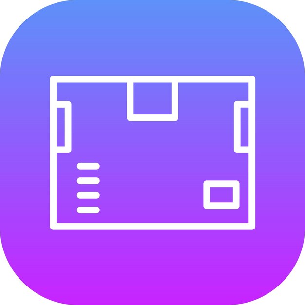Ilustración del icono vectorial de la caja de carga del conjunto de iconos de entrega y logística
