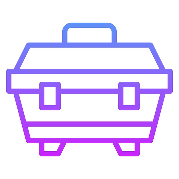 Ilustración del icono vectorial de la caja del conjunto de iconos de artículos para el hogar