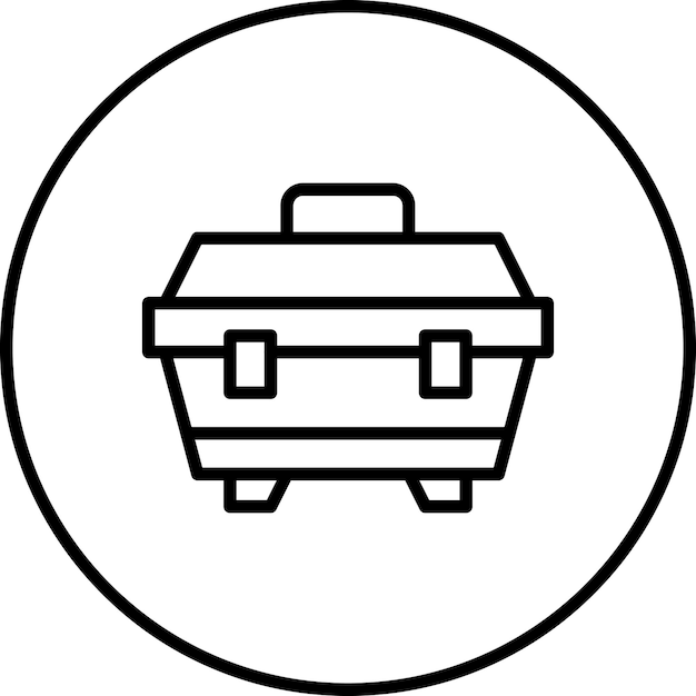 Ilustración del icono vectorial de la caja del conjunto de iconos de artículos para el hogar