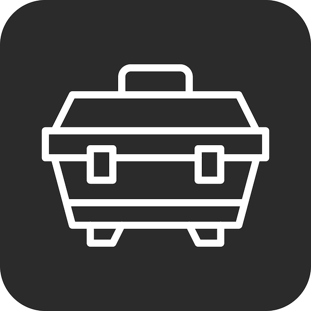 Ilustración del icono vectorial de la caja del conjunto de iconos de artículos para el hogar