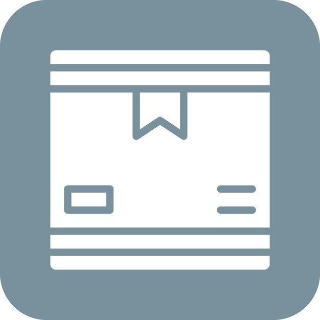 Ilustración del icono vectorial de la caja del conjunto de iconos de papelería de Office