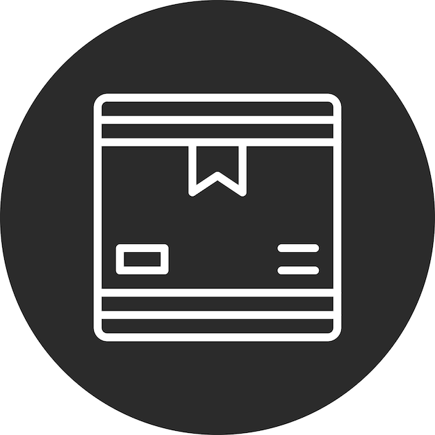 Ilustración del icono vectorial de la caja del conjunto de iconos de papelería de Office