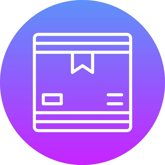 Ilustración del icono vectorial de la caja del conjunto de iconos de papelería de Office