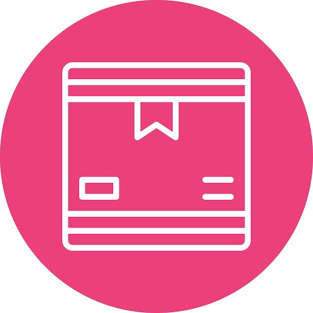 Ilustración del icono vectorial de la caja del conjunto de iconos de papelería de Office