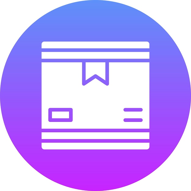 Ilustración del icono vectorial de la caja del conjunto de iconos de papelería de Office