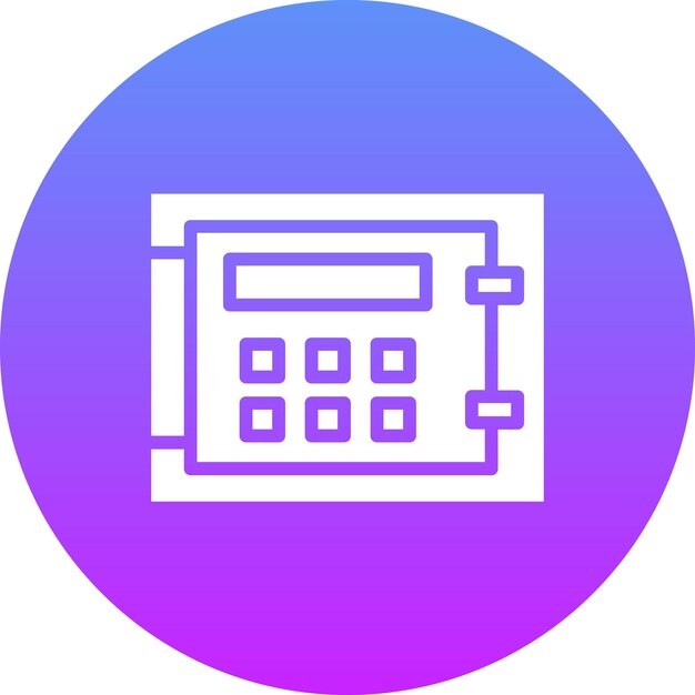 Ilustración del icono vectorial de la caja fuerte del conjunto de iconos de protección y seguridad