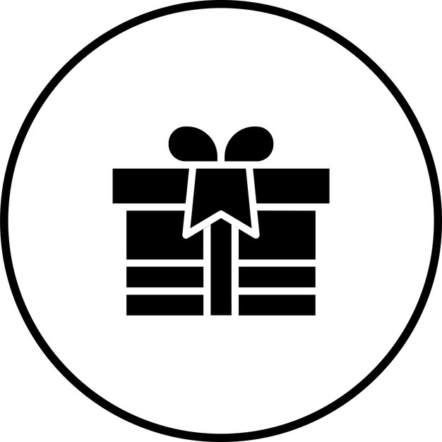 Ilustración del icono vectorial de la caja de regalos del conjunto de iconos de cumpleaños