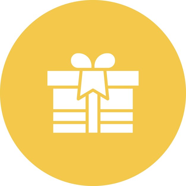 Ilustración del icono vectorial de la caja de regalos del conjunto de iconos de cumpleaños