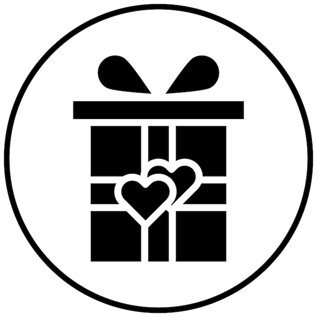 Ilustración del icono vectorial de la caja de regalos del icono de la fiesta y la celebración