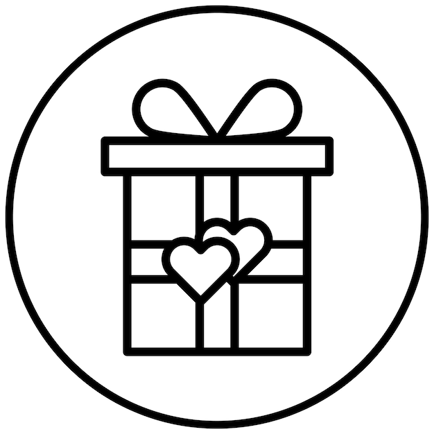 Ilustración del icono vectorial de la caja de regalos del icono de la fiesta y la celebración