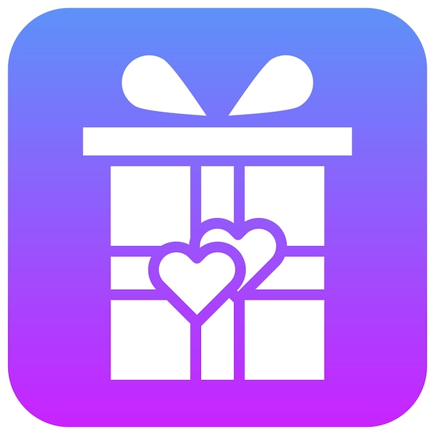 Ilustración del icono vectorial de la caja de regalos del icono de la fiesta y la celebración