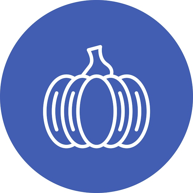 Ilustración del icono vectorial de calabaza del conjunto de iconos de otoño