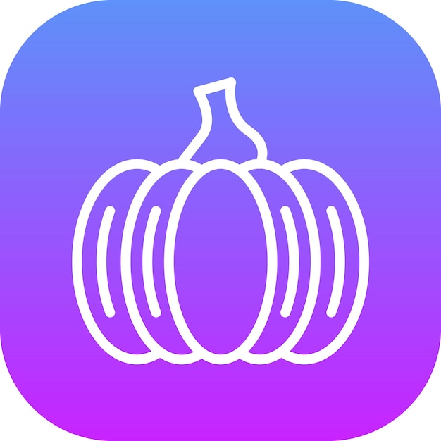 Vector ilustración del icono vectorial de calabaza del conjunto de iconos de otoño