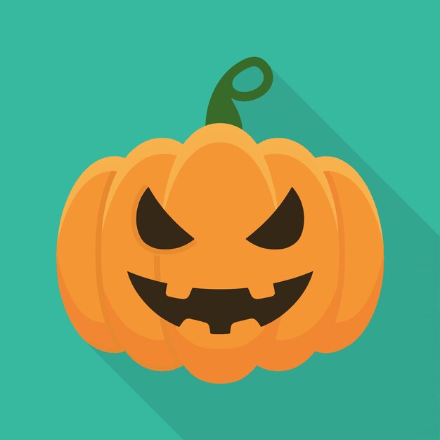Ilustración del icono vectorial de la calabaza de Halloween