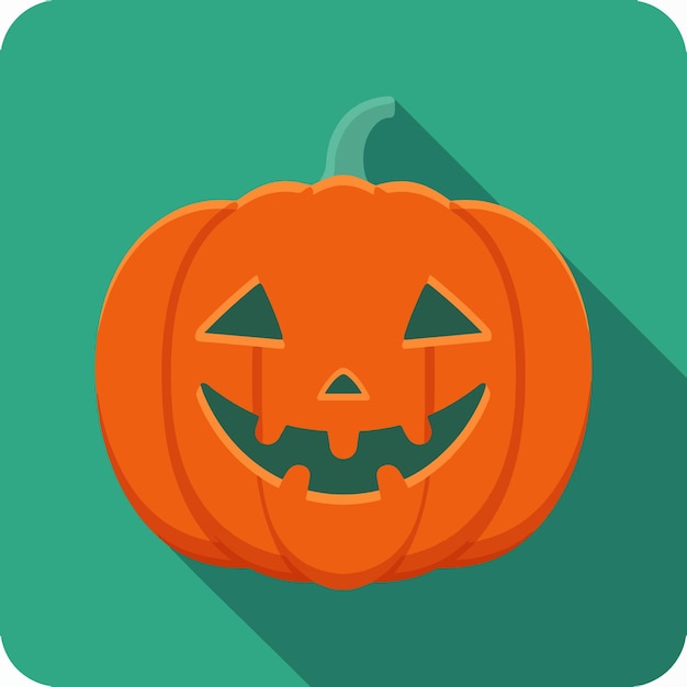 Ilustración del icono vectorial de la calabaza de Halloween