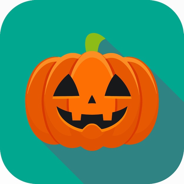 Ilustración del icono vectorial de la calabaza de Halloween