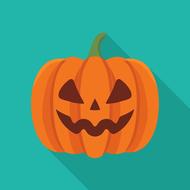 Ilustración del icono vectorial de la calabaza de Halloween
