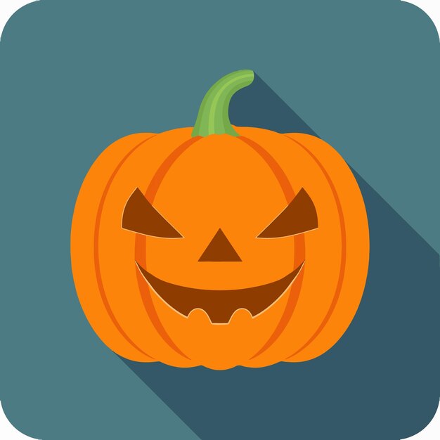Ilustración del icono vectorial de la calabaza de Halloween