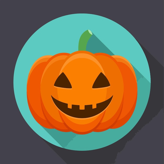 Ilustración del icono vectorial de la calabaza de Halloween