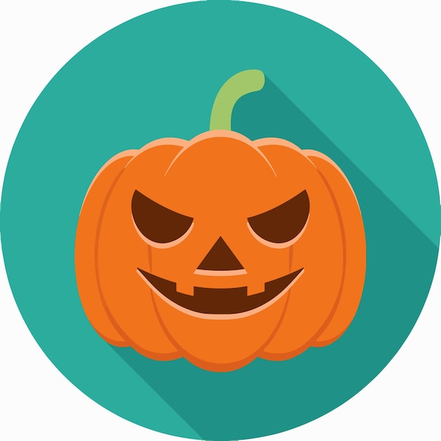 Ilustración del icono vectorial de la calabaza de Halloween