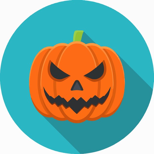 Ilustración del icono vectorial de la calabaza de Halloween