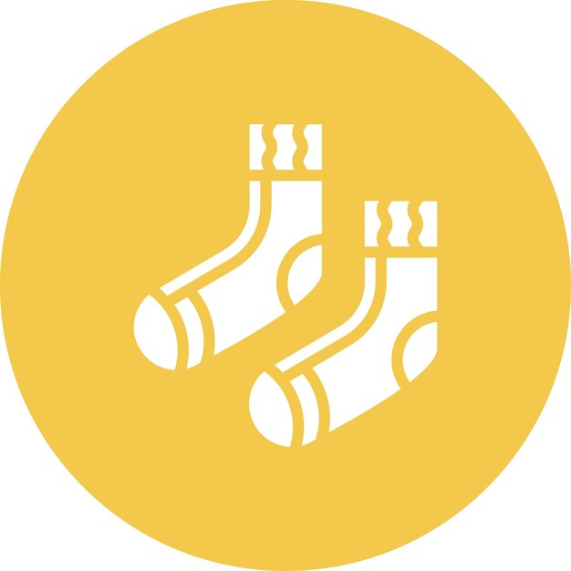 Ilustración del icono vectorial de los calcetines para bebés del conjunto de iconos para bebés