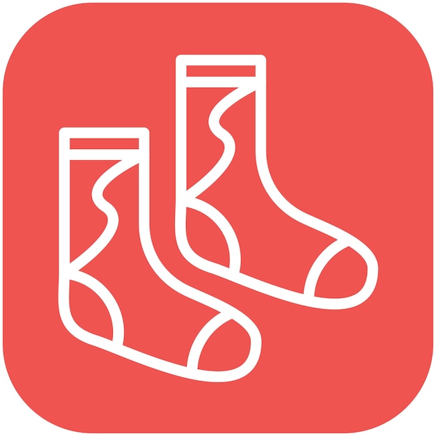 Ilustración del icono vectorial de calcetines del conjunto de iconos de comercio electrónico de moda