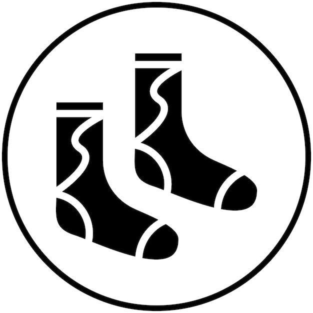 Ilustración del icono vectorial de calcetines del conjunto de iconos de comercio electrónico de moda