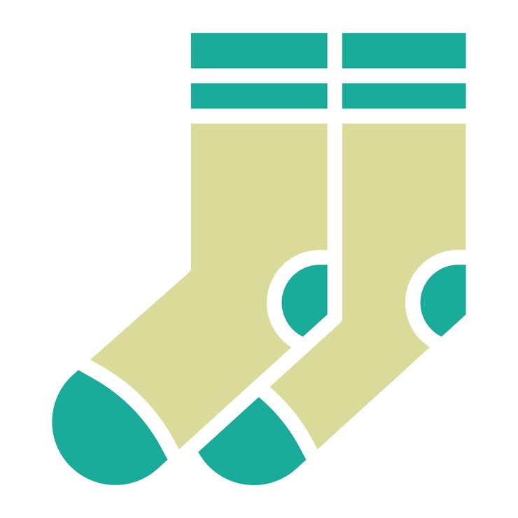 Vector ilustración del icono vectorial de calcetines del conjunto de iconos de costura