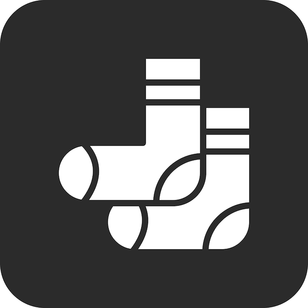 Ilustración del icono vectorial de calcetines del conjunto de iconos de moda