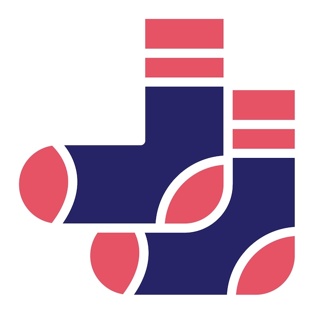 Ilustración del icono vectorial de calcetines del conjunto de iconos de moda