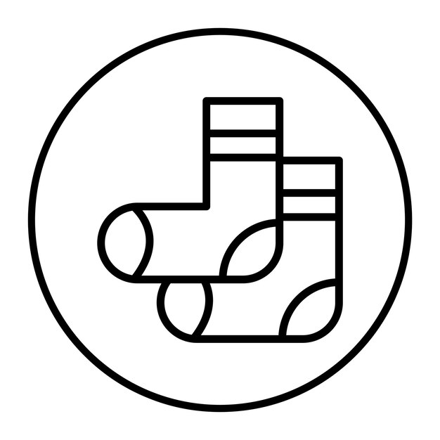 Ilustración del icono vectorial de calcetines del conjunto de iconos de moda