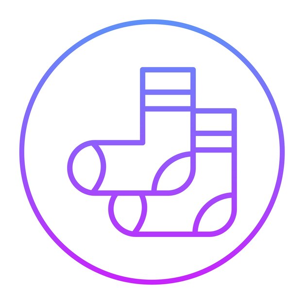 Ilustración del icono vectorial de calcetines del conjunto de iconos de moda