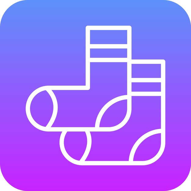 Ilustración del icono vectorial de calcetines del conjunto de iconos de moda