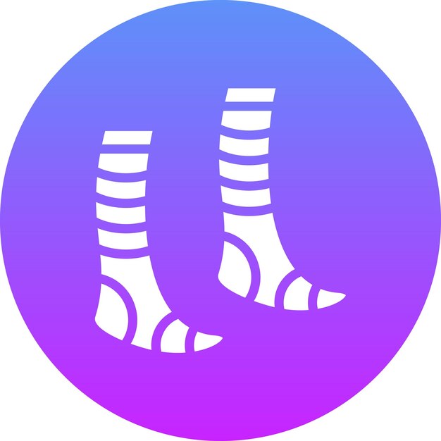 Ilustración del icono vectorial de los calcetines del conjunto de iconos de otoño