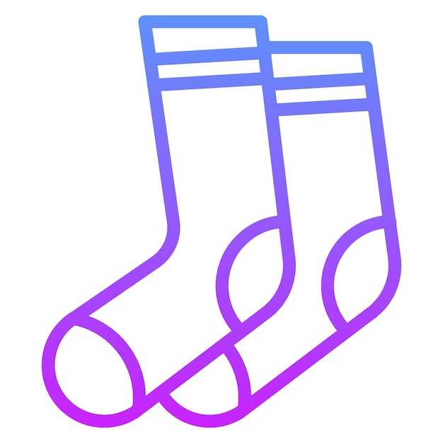 Ilustración del icono vectorial de calcetines del conjunto de iconos de ropa