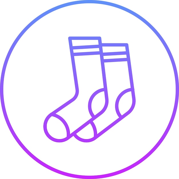 Ilustración del icono vectorial de calcetines del conjunto de iconos de ropa