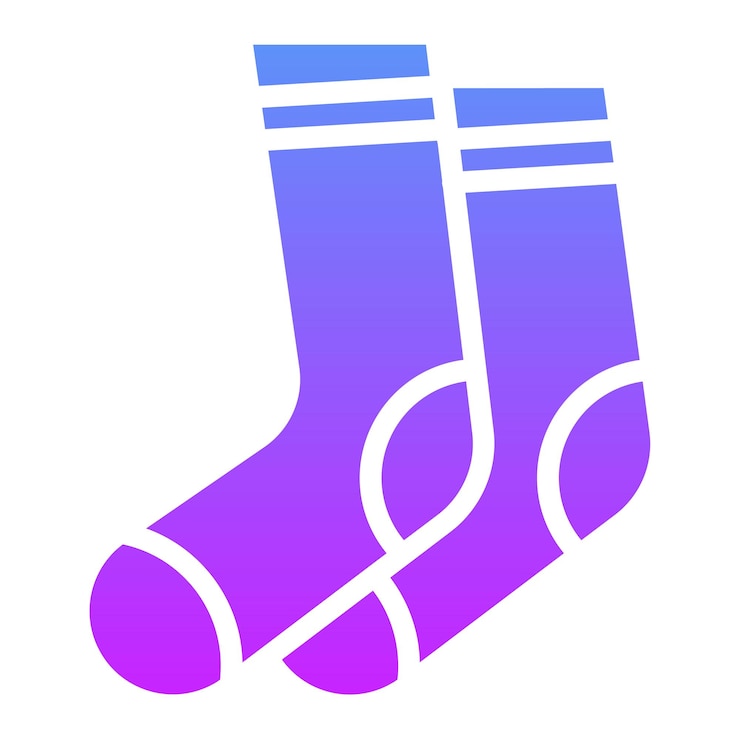 Vector ilustración del icono vectorial de calcetines del conjunto de iconos de ropa